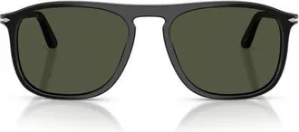 Persol 54mm Square Sunglasses in Black/green at Nordstrom