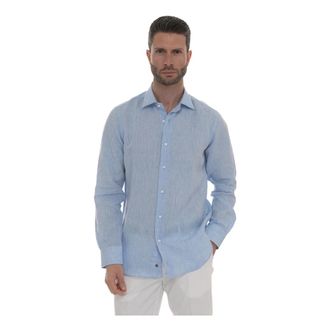 Carrel Overhemd - Heren - Casual Overhemden - Blauw - 3XL - Leer - Overhemden