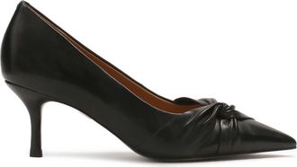 Kazar Zwarte pumps met gevlochten versiering - Dames - Pumps - Zwart - 40 EU - Leer - Schoenen
