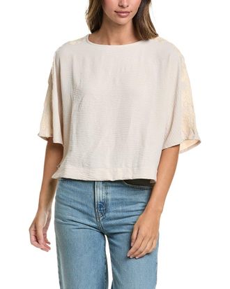 Adrianna Papell Airflow Woven Kimono Sleeve Top