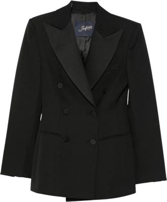 Seafarer Vanity Double-breasted Jacket - Dames - Blazers - Zwart - M - Wol - Jassen