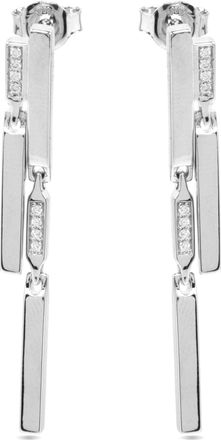 Luxenter oorbellen in 925 sterling zilver en briljant zirkonia met rhodiumafwerking - Onca