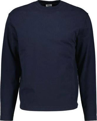 04651/ Tops, Heren, Blauw, XL, Long Sleeve Top