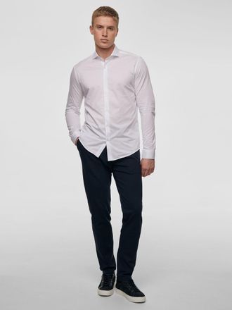 Genti Jersey overhemd fashion-fit | wit