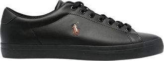 Polo Ralph Lauren Longwood Leren Sneaker - Heren - Sneakers - Zwart - 44 EU - Leer - Schoenen