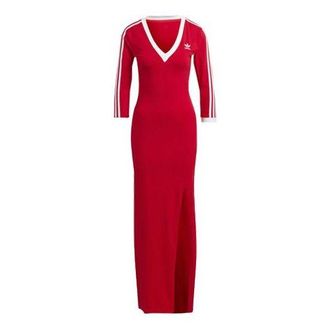 adidas (WMNS) adidas originals Adicolor Classics 3-Stripes Maxi Dress Asia Sizing Red II0750