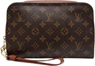 Louis Vuitton Pre-owned Clutches, female, Brown, Size: ONE SIZE Pre-owned Fabric Clutch