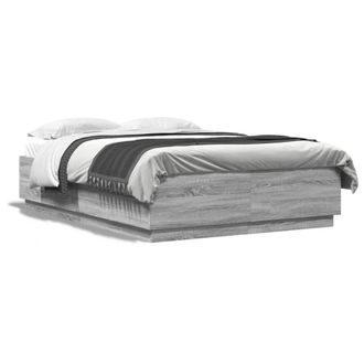 Berkfield Home Bed Frame without Mattress Grey Sonoma 150x200 cm King Size