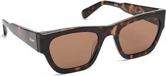 Quay Nice Try Fashion Sunglasses Dark Tort/Brown, Plastic/Polycarbonate