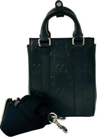 Gucci Pre-owned Gucci Mini GG Embossed Perforated Leather Tote CQ84RXEOH3U7XJ7G