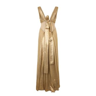 Alberta Ferretti Dames, Jurken, Geel, Maat: M Zijde