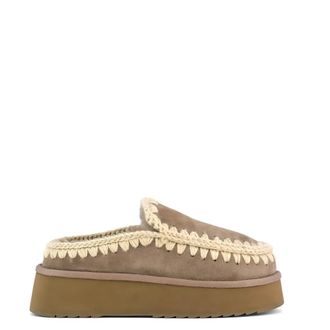 Mou Mules, female, Beige, Size: 9 US Eskimo Slip-On Platform Clog