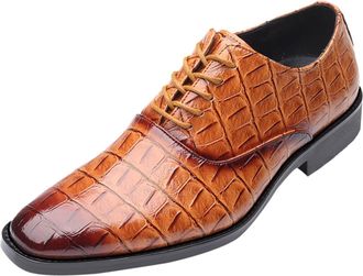 Generic Pu Leather Shoes Men UK Wide Fit, Dress Shoe for Men, Formal Shoes Lace Up Suit Shoe Trendy and Versatile Business Loafers Comfortable Office Loafer P