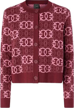 Pinko Found Someone Cardigan - Dames - Vesten - Rood - S - Polyester - Truien & Vesten