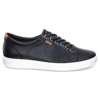 Ecco Ecco Soft 7 Low Cut Leather Womens Trainers - UK 5-5.5 - US 7-7.5 Women - EU 38 - Black - Size:UK 5-5.5