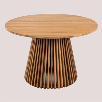 Sklum Sklum - Mesa De Jard&iacute;n Redonda &Oslash;120 Cm En Madera De Acacia Mura