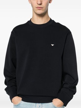 Emporio Armani Cotton Crewneck Sweatshirt - Black