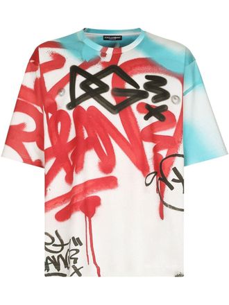 Dolce & Gabbana T-shirt con stampa - Rosso