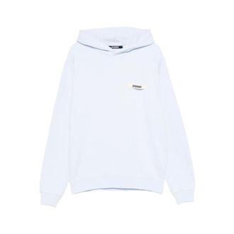 Jacquemus Hoodies, male, Blue, Size: 2XL Gros Grain Hooded Sweatshirt