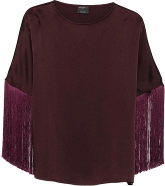 Antonelli Fringe-trimmed Long-sleeve Blouse
