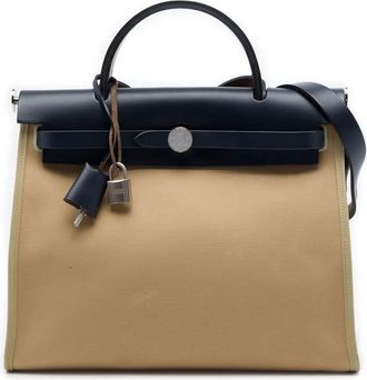 Herm&egrave;s Pre-owned Hermes Toile Herbag Zip 31 Satchel Ladies PKHDXONHVUE2NQ5K