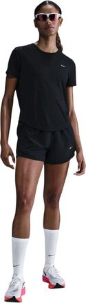 Nike Swoosh Dri-FIT-shirt voor dames (Zwart)