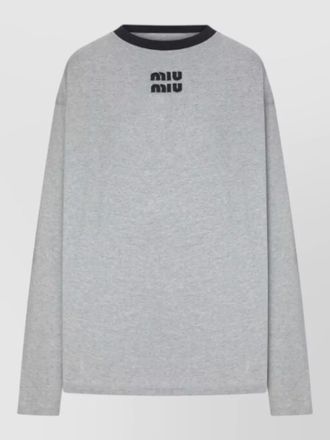 Miu Miu knitwear crew neck long sleeves top