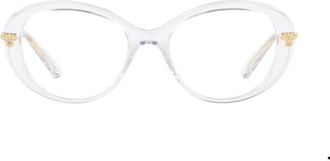 Swarovski Crystal Oval Full Rim Eyeglasses - Clear