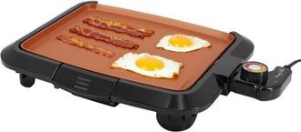 MegaChef 10.63 Inch Electric Grill with Copper Coating in Black at Nordstrom