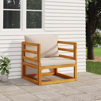 vidaXL Sill&oacute;n De Jard&iacute;n Madera Maciza Acacia Con Cojines Gris Claro Vidaxl