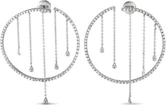 Piero Milano Orecchini in oro bianco 18 carati con diamanti - Argento