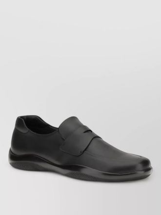 Prada leather slip-on loafers