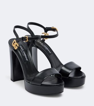 Dolce & Gabbana DG leather platform sandals