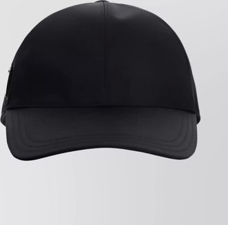 Prada nylon baseball hat with curved brim and embroidered logo