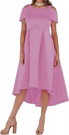 For Her Off The Shoulder High-Low Hem Dress In Lilac