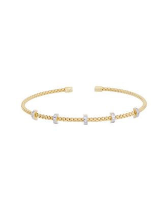 Meshmerise 18K Plated 0.15 Ct. Tw. Diamond Mesh Bangle