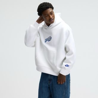 Nike Buffalo Bills Rivalries Collection Oversized Tech Fleece Nike Mens NFL Pullover Hoodie in White | 05AG10A81-NTF