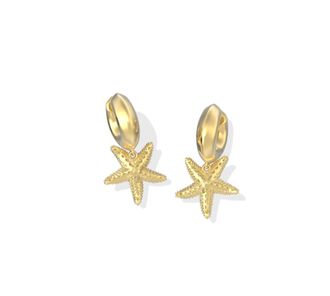 Kendra Scott Womens Parker Starfish Huggie Earrings In Gold
