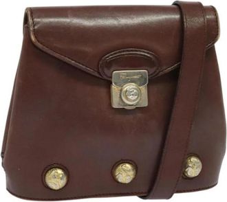 Ferragamo Pre-owned Leather crossbody-bags - Dames - Vintage Schoudertas - Rood - ONE Size - Leer - Vintage