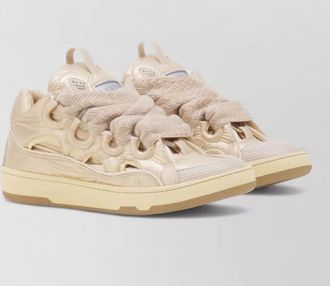 Lanvin nylon leather high-top sneakers