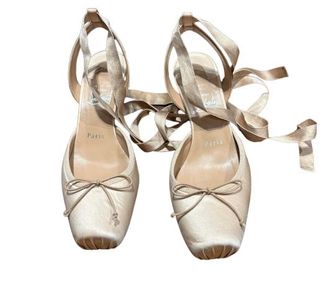 Christian Louboutin Louboutin Satin Heeled Ballet Pump Sandals Size 38