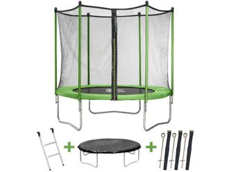 Habitat et Jardin Habitat Et Jardin - Cama El&aacute;stica yoopi - &Oslash; 2,44 M - Con Red + Escalera + Funda + Kit De Anclaje