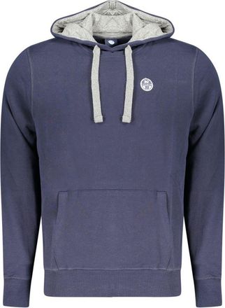 North Sails Blue Cotton Mens Hooded Mens Sweatshirt
