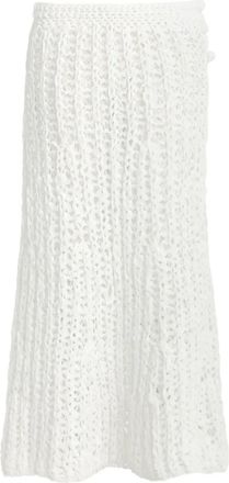 Khaite Iori open-knit skirt - White