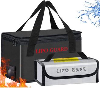 OEM Bolsa De Seguridad Para 2 Bater&iacute;as Lipo, Bolsa De Carga Ign&iacute;fuga Para Almacenamiento, Carga Y Transporte De Bater&iacute;as Lipo Rc, Bolsa De Almacenamiento 