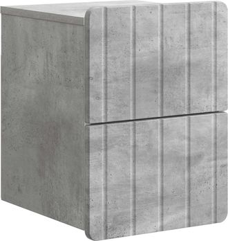vidaXL Mesita De Noche De Pared Gris Hormig&oacute;n 33 X 34,5 X 43 Cm Vidaxl