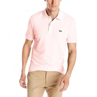 Lacoste Classic Pique Slim Fit Short Sleeve Polo In Flamingo