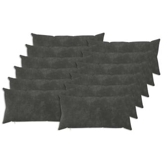 vidaXL Cuscino Heerlen 12 Pz Antracite Fleece In Microfibra Vidaxl