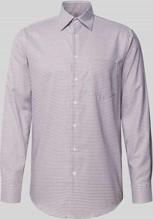 Seidensticker Regular Fit Businesshemd aus Baumwolle mit Button Down Kragen in Fuchsia, Größe 39