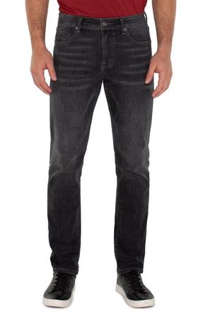 Liverpool L.A. Kingston Modern Straight Leg Jeans in Coal at Nordstrom, Size 34 X 30
